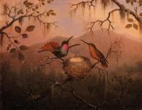 Heade, Martin Johnson - Two Hummingbirds at a Nest